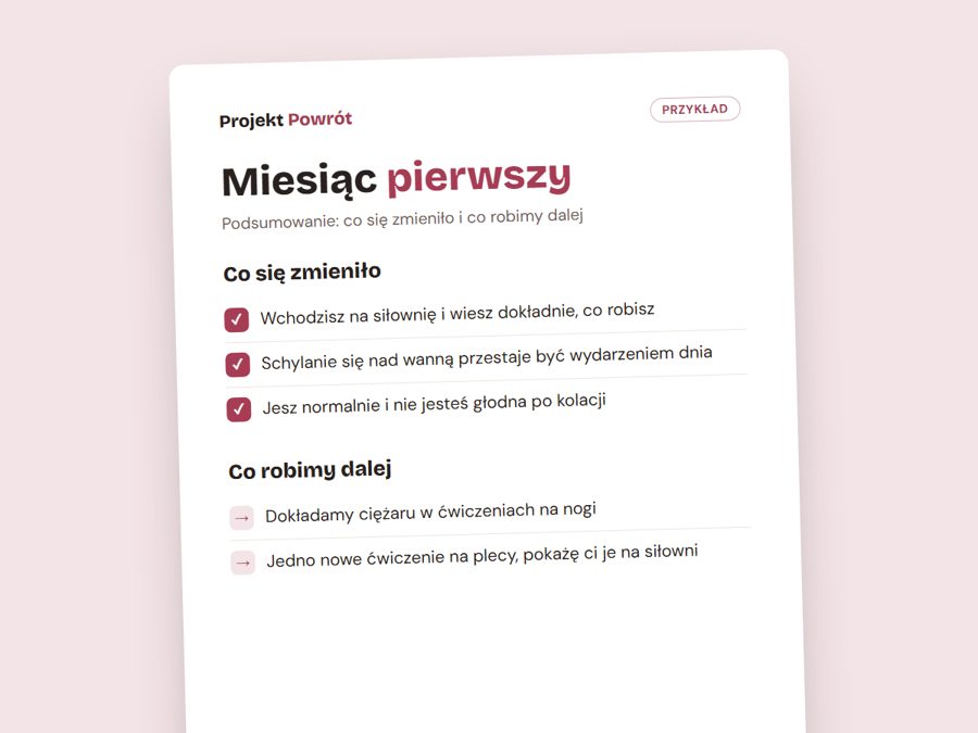 Przykład: podsumowanie co miesiąc